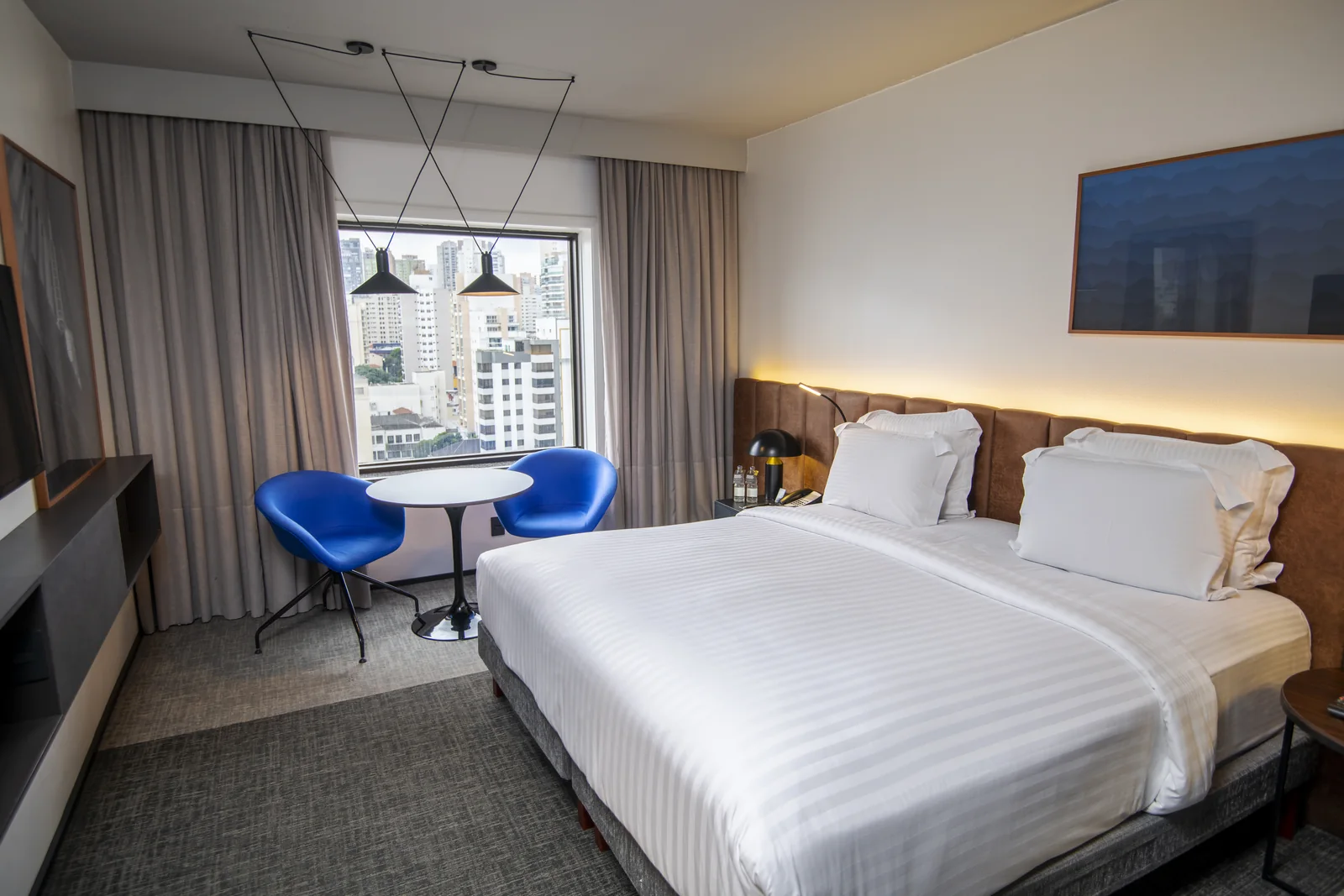 Quarto com vista para São Paulo no Pullman Ibirapuera